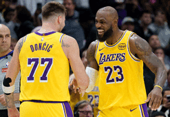 NBA'de Lakers, Luka Doncic ve LeBron James ile güldü