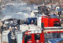Ankara’da yediemin otoparkında korkutan yangın! Alkol yüklü TIR’lar alevlere teslim oldu