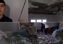 Saniyelerle hayatta kaldılar! Esenler'de bir dairenin tavanı çöktü