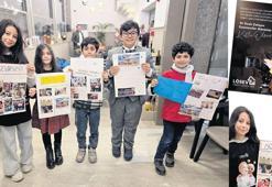 Minik eller gazete yaptı