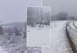 Çanakkale'nin yüksek kesimlerinde kar yağışı