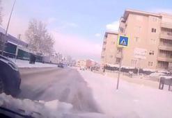 Kazalar böyle geldi! Yoğun kar yağışı ve buzlanma...