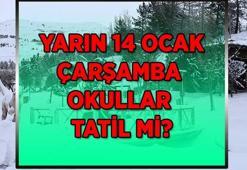 Yarın okullar tatil mi? 14 Ocak Çarşamba hangi il ve ilçelerde okullar tatil edilecek? Kar tatili için gözler Valilik açıklamasına çevrildi
