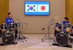 Japonya ve Güney Kore liderlerinden bateri şov! 'Ritmi yakalamaya çalıştık'