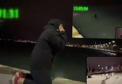 Büyükçekmece’de sanal medyada canlı yayın yaparken denize atlayan kadını kurtardı
