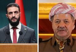 Suriye Cumhurbaşkanı Şara, KDP Başkanı Barzani ile görüştü