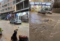 İzmir'de sağanak yağış hayatı felç etti! Trafik durdu, su baskınları meydana geldi