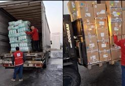 Türkiye'den Aynularab'a 11 TIR insani yardım malzemesi sevk edildi