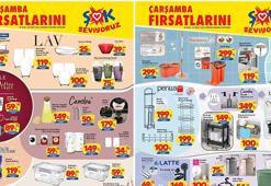 ŞOK 28 Ocak-3 Şubat aktüel kataloğunda bu hafta hangi ürünler satışa çıktı? Hamur Yoğurma Makinesi, Çay Makinesi, Sürgülü Aspiratör, Şarjlı Su Pompası, Şarjlı Saç Sakal Kesme Makinesi