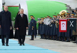 Cumhurbaşkanı Erdoğan, Özbekistan Cumhurbaşkanı Mirziyoyev'i resmi törenle karşıladı