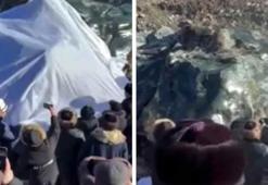 Kırgızistan'da ortaya çıktı! Kalabalık etrafına toplandı: 180 tonluk dev mineral kültesi