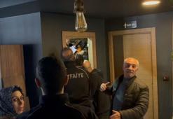 Restoranda temizlik faciası! Havalandırma boşluğuna düştü, halatla kurtarıldı