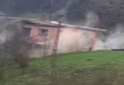 Yer: Kastamonu... İki katlı ev saniyeler içerisinde yerle bir oldu!