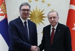 Cumhurbaşkanı Erdoğan, Sırbistan Cumhurbaşkanı Vucic’i Külliye’de resmi törenle karşıladı