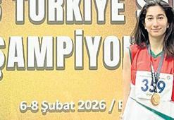 Genç atletten çifte madalya
