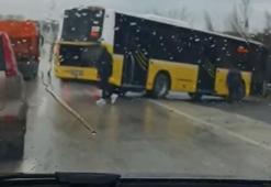 Büyükçekmece'de İETT otobüsünün kaza anı kamerada! 5 yaralı