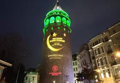 Galata Kulesi'nde ramazan ışığı