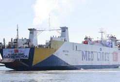 Gazze için hazırlanan 21. 'İyilik Gemisi' Mersin Limanı'ndan uğurlandı