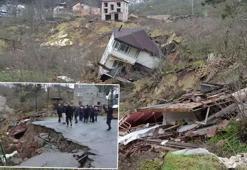 Ordu'da heyelan: Evler yıkıldı, yol çöktü! Bölgeye giriş-çıkış kapandı