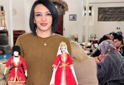 Kars’ta iğne oyasıyla kültür diriliyor! 18 kadın, Kafkas kıyafetlerini minyatür bebeklere işliyor