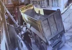 Kağıthane'de akılalmaz kaza! El frenini çekmeyi unutan sürücü...