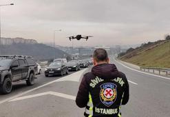 Trafikte ‘kaynak’ yapanlara havadan takip! Taralı alanı ihlal edenlere ceza yağdı