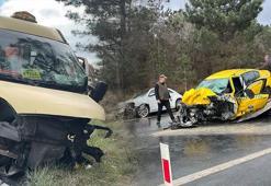 Sarıyer’de sollama faciası! Taksi ile minibüsü çarpıştı kafa kafa çarpıştı: 1 ölü