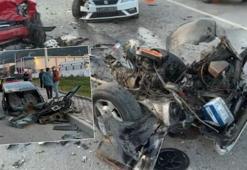 İzmir’de üç aracın karıştığı zincirleme kazada ortalık savaş alanına döndü: 3 yaralı