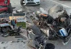 İzmir’de üç aracın karıştığı zincirleme kazada ortalık savaş alanına döndü