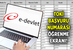 TOKİ Şahsi Başvuru Numarası nasıl ve nereden öğrenilir? TOKİ başvuru numarası öğrenme ekranı e Devlet giriş