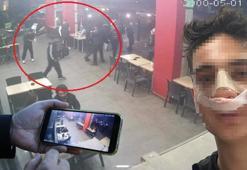 Akran zorbalığı kamerada! Hiç tanımadıkları gencin yanına gelip burnunu kırdılar