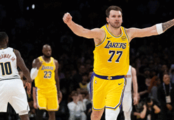 NBA'de Lakers, Doncic'in son saniye basketiyle Denver'ı devirdi!