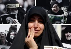 Tahran'da binler meydanlara döküldü! ABD-İsrail karşıtı sloganlarla Laricani ve Süleymani'ye veda