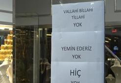 Altın almak için gittiler... Kuyumcuda yazıyı gören şaşkın: 'Vallahi, billahi yok'