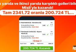 İlk yarıda ve ikinci yarıda karşılıklı golleri bildi, Misli’yle kazandı! Tam 2341.72 oranla 200.724 TL…