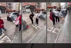 Kız öğrenci, tartıştığı akranını yere yatırıp ayağıyla yüzüne bastı
