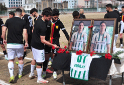 Öldürülen futbolcu Kubilay Kaan Kundakçı, Kars 36 Spor'un maçında anıldı