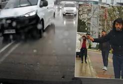 Minibüsten inip yol vermeyen sürücüye saldırdılar