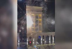 Kosova'da A Milli Takım'ın kaldığı otele gece vakti havai fişekli saldırı!