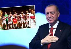 Cumhurbaşkanı Erdoğan'dan Dünya Kupası'na katılan A Milli Takım'a tebrik