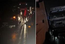 3 TIR birbirine girdi! Kilometrelerce araç kuyruğu oluştu