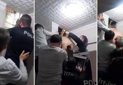 Boşanma aşamasındaki eşinin evine girmek istedi, havalandırma boşluğunda sıkıştı