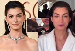 Anne Hathaway'den yüz gerdirme etkisi için yeni taktik! Saç örgüsü görüntüyü değiştiriyor