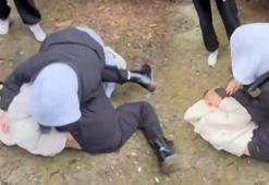 Görüntüler Bolu'dan! Liseli kızların kavgası kamerada