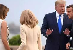 Trump alay etti, Macron lafını esirgemedi