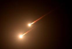 İran'ın İsrail'e fırlattığı füzeler Batı Şeria semalarında! Sıcak görüntü