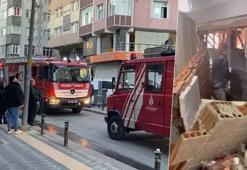 İnşaatta beton döküldüğü anda yan binanın duvarı çöktü