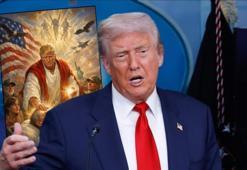 Trump, kendisinin 'Hazreti İsa' gibi tasvir edildiği görseli paylaştı! Papa'ya sert eleştiri