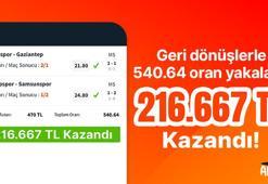 Geri dönüşlerle 540.64 oran yakaladı! Misli’de 216.667 TL kazandı…