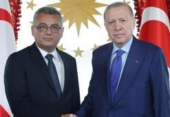 Cumhurbaşkanı Erdoğan, Kuzey Kıbrıs Türk Cumhuriyeti Cumhurbaşkanı Tufan Erhürman ile görüştü